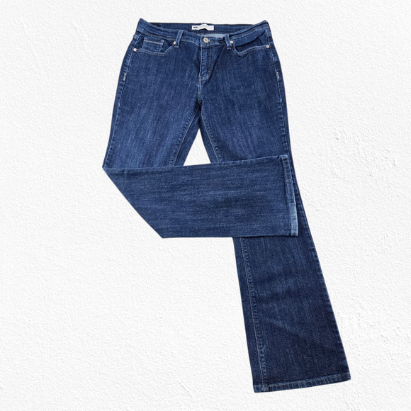 Levi’s 515 Bootcut Jeans Dark Wash Blue Mid Rise Flap Pocket Denim Size 10 / 30 - Picture 1 of 13